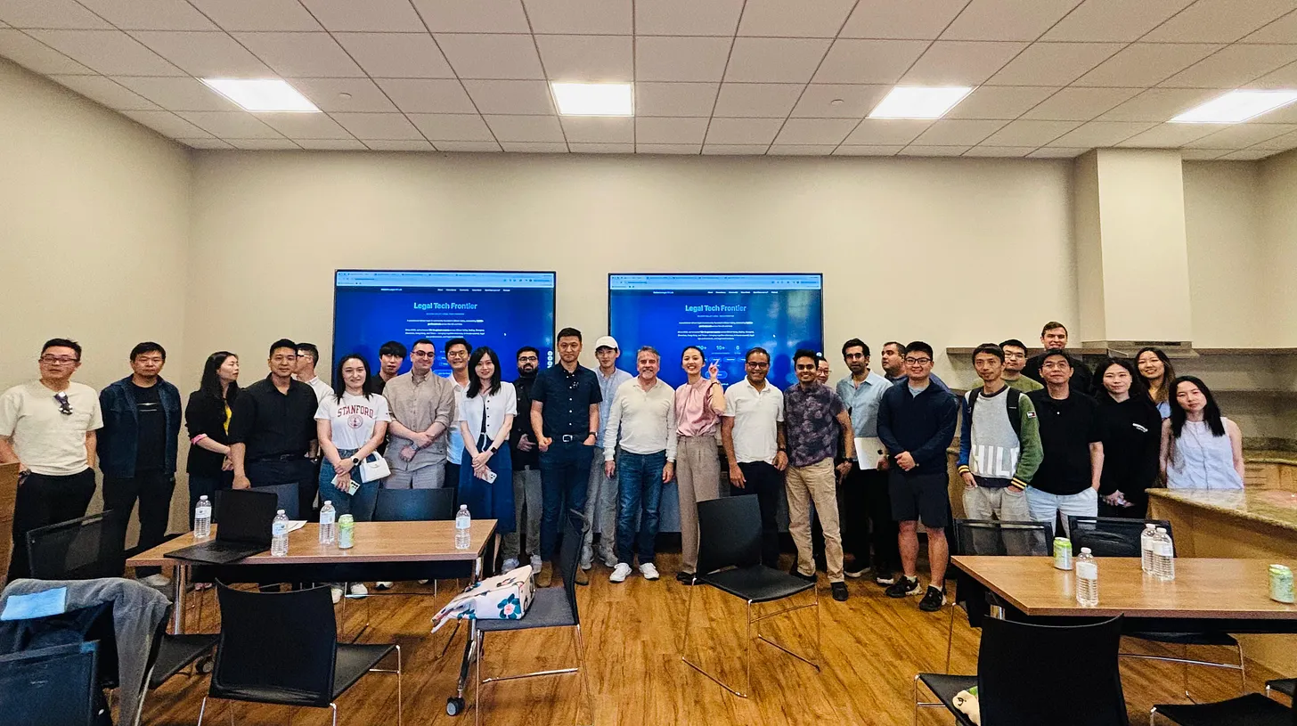 What Is an AI-Native Law Firm? meetup at Stanford group photo