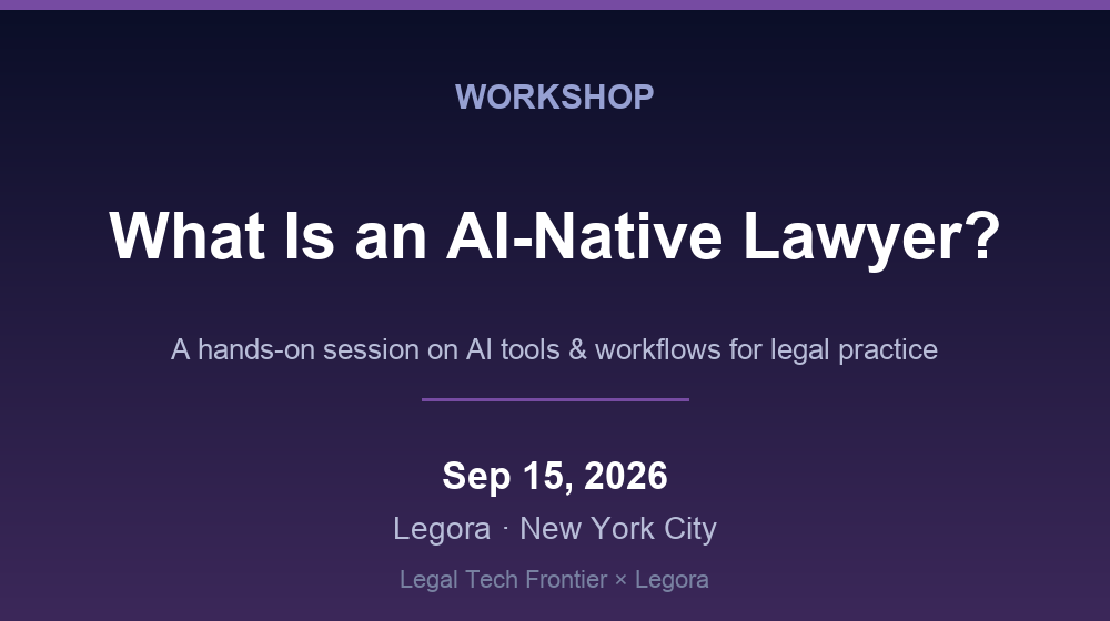 What Is an AI-Native Lawyer? workshop poster
